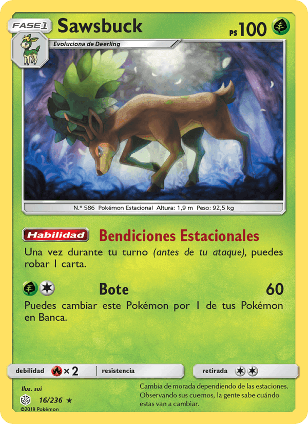 Sawsbuck, carta 16 de Eclipse Cósmico