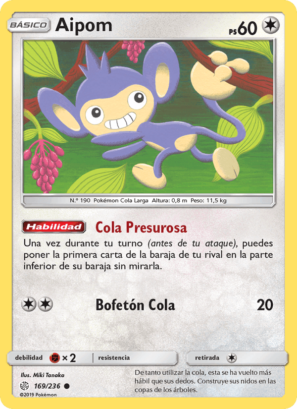 Aipom, carta 169 de Eclipse Cósmico
