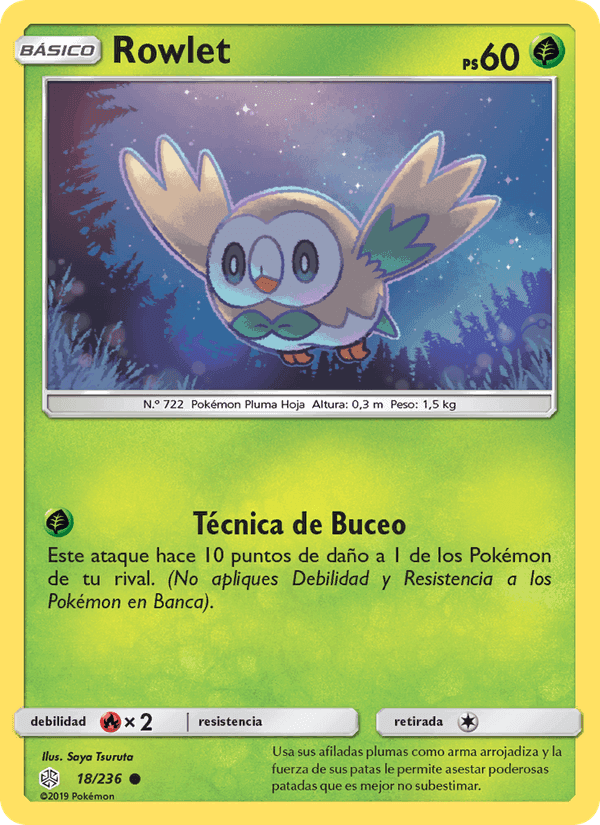 Rowlet, carta 18 de Eclipse Cósmico