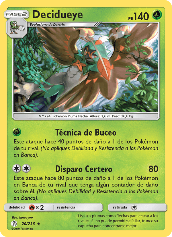 Decidueye, carta 20 de Eclipse Cósmico