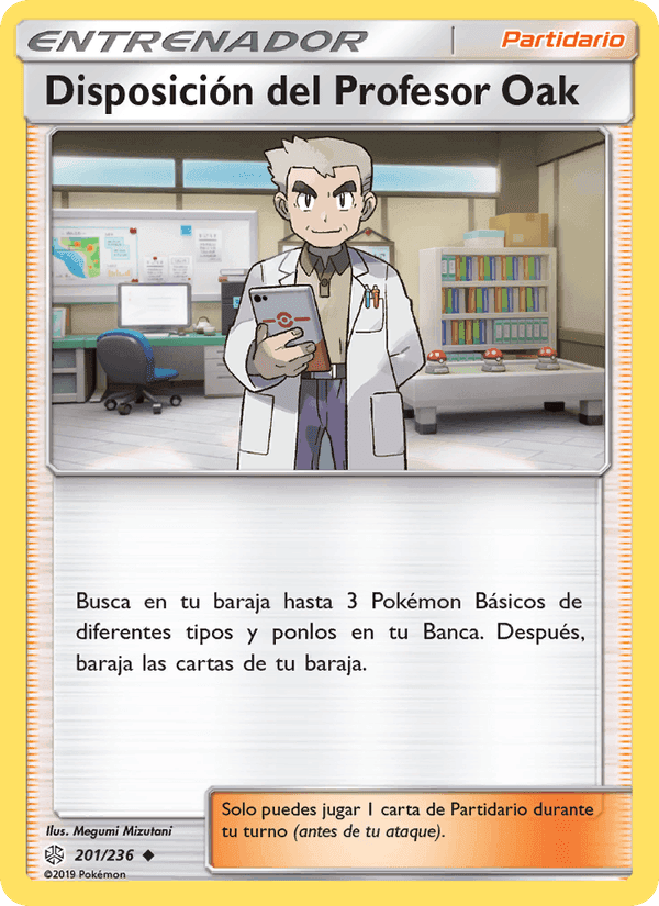 Disposición del Profesor Oak, card 201 from Eclipse Cósmico