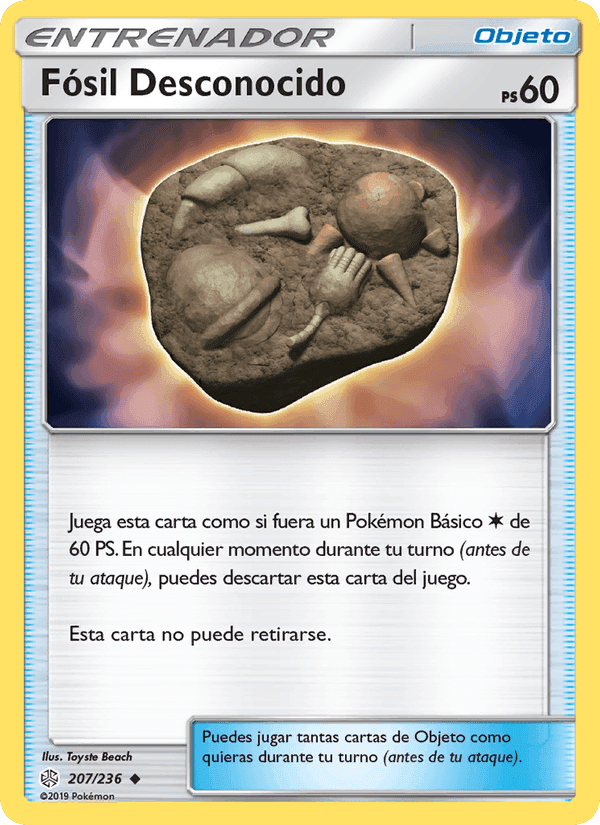Fósil Desconocido, card 207 from Eclipse Cósmico