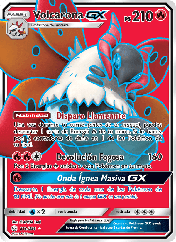 Volcarona GX, card 213 from Eclipse Cósmico