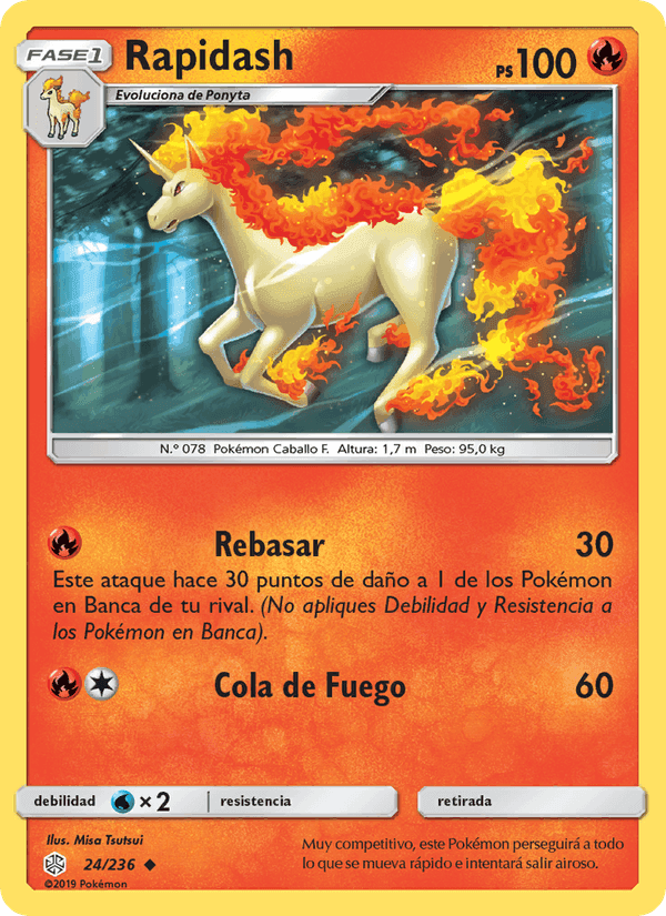 Rapidash, carta 24 de Eclipse Cósmico