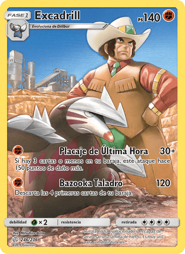 Excadrill, card 246 from Eclipse Cósmico