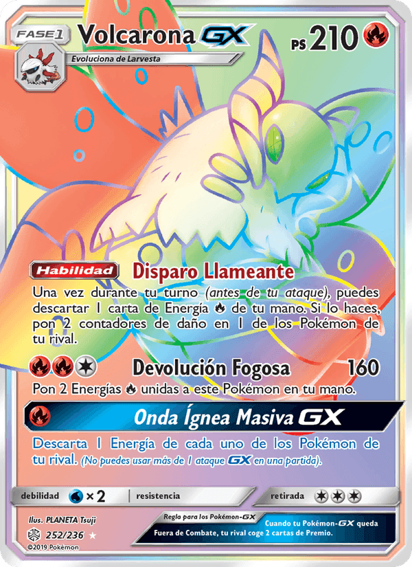 Volcarona GX, carta 252 de Eclipse Cósmico
