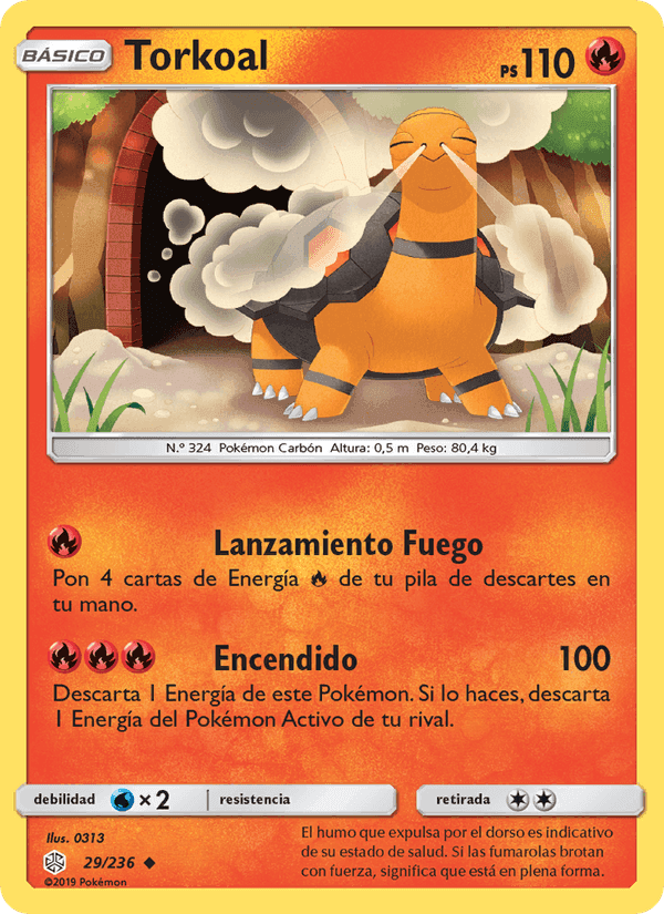 Torkoal, carta 29 di Eclipse Cósmico