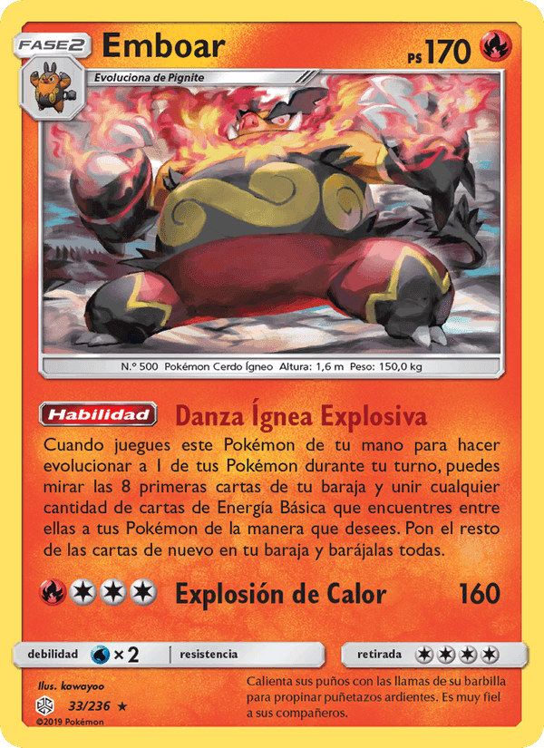 Emboar, carta 33 de Eclipse Cósmico