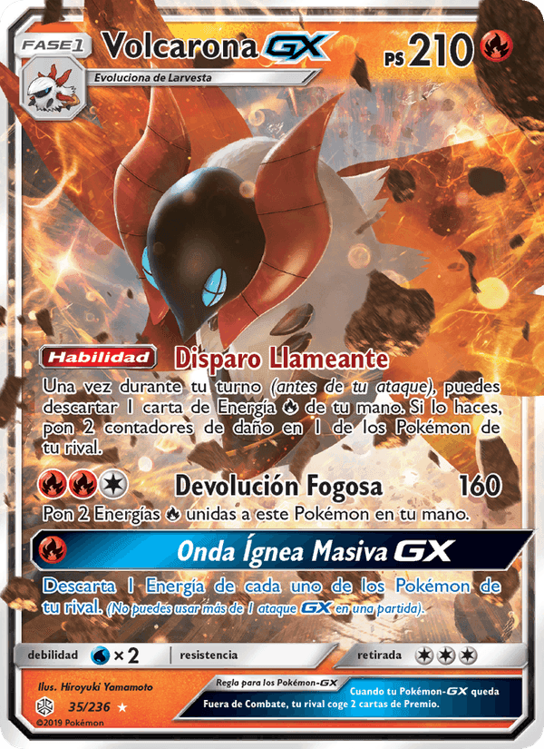 Volcarona GX, carta 35 de Eclipse Cósmico