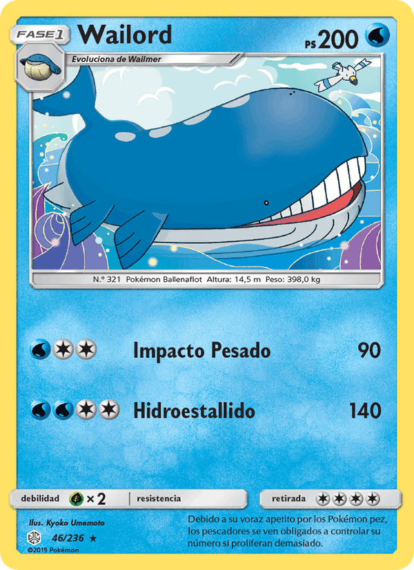 Wailord, carte 46 de Eclipse Cósmico