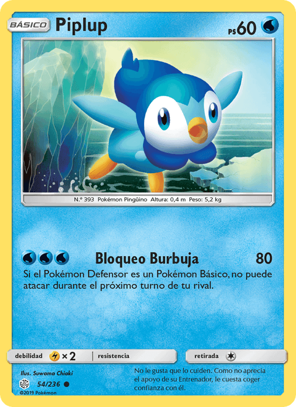 Piplup, carta 54 de Eclipse Cósmico