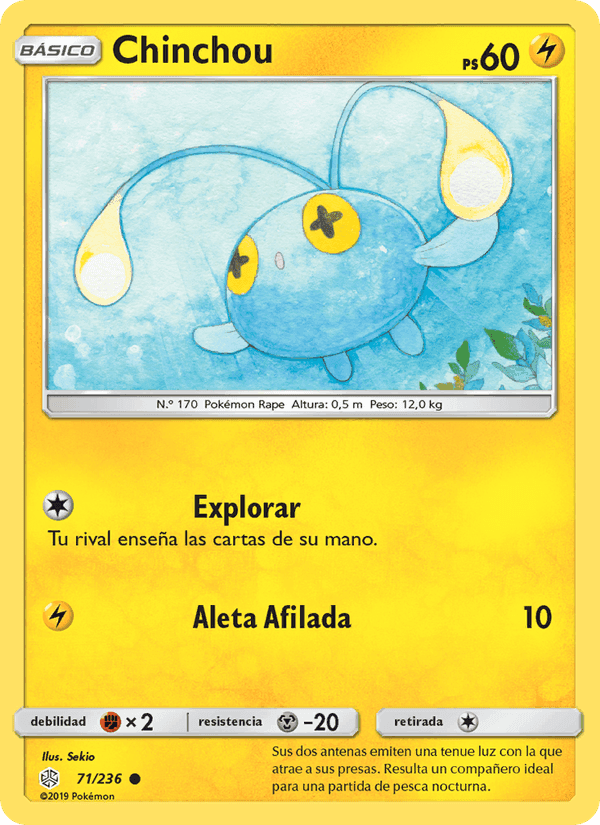 Chinchou, carta 71 di Eclipse Cósmico