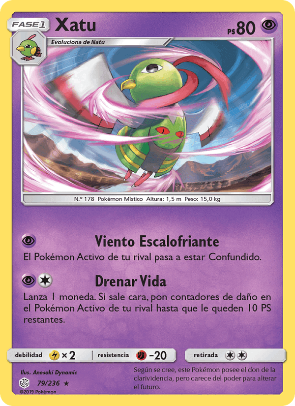 Xatu, card 79 from Eclipse Cósmico