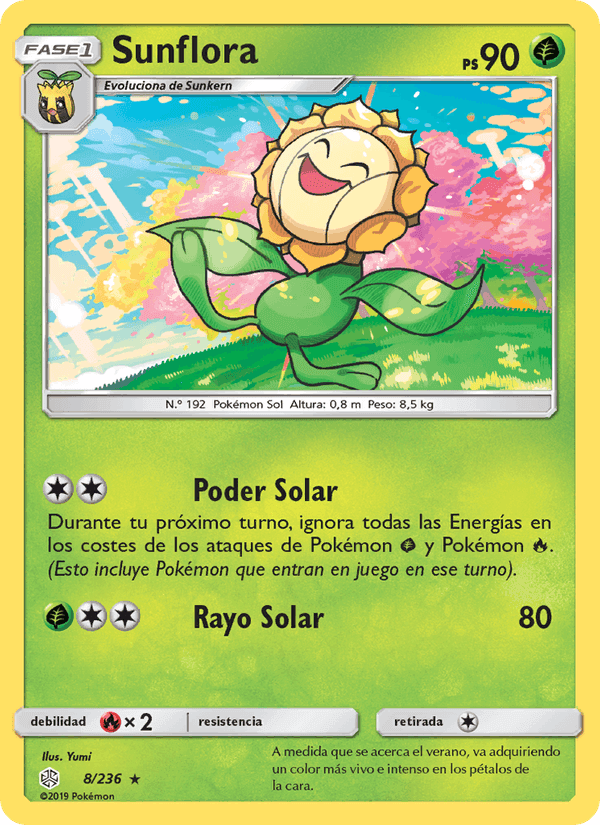 Sunflora, card 8 from Eclipse Cósmico