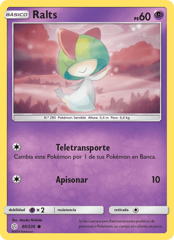 Ralts, card 80 from Eclipse Cósmico
