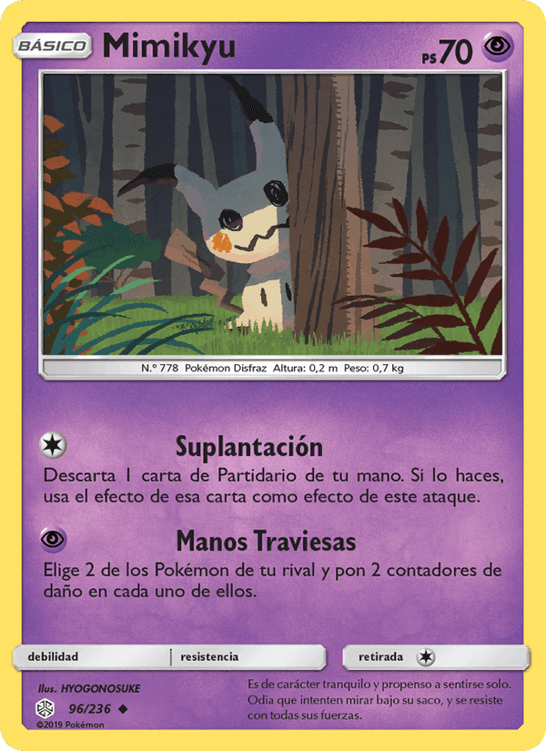 Mimikyu, carte 96 de Eclipse Cósmico
