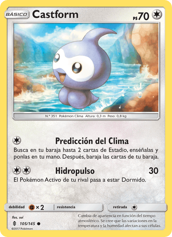 Castform, carta 105 de Albor de Guadianes