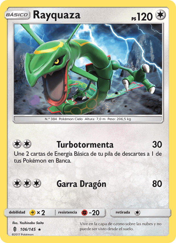 Rayquaza, card 106 from Albor de Guadianes