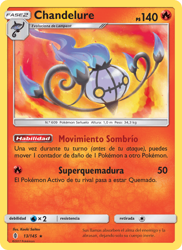 Chandelure, carta 13 de Albor de Guadianes