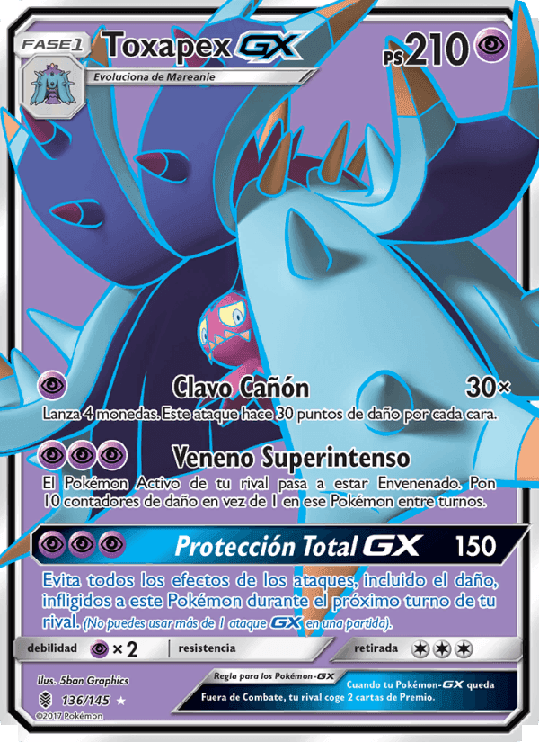 Toxapex GX, card 136 from Albor de Guadianes