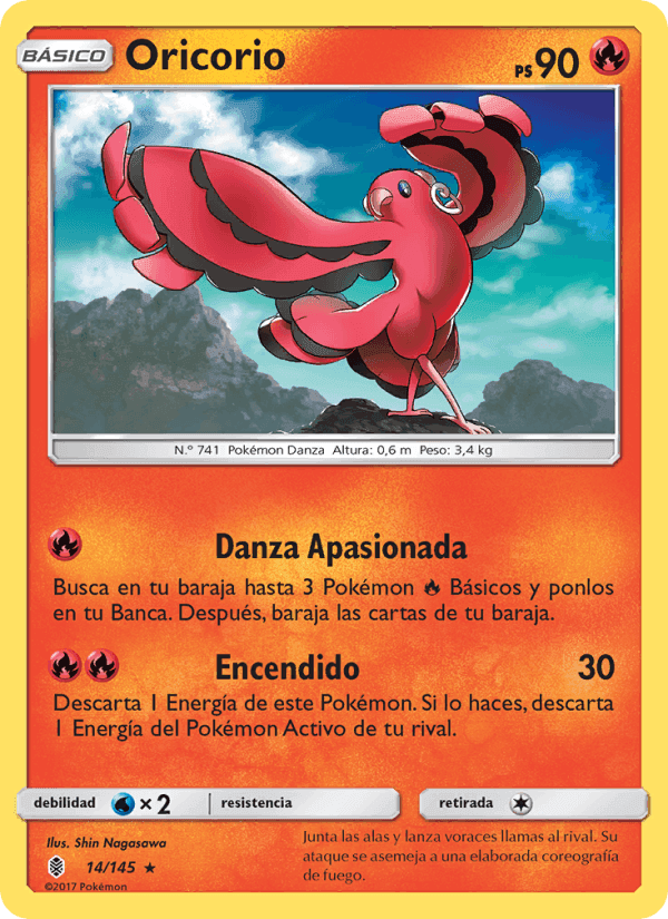 Oricorio, carta 14 de Albor de Guadianes