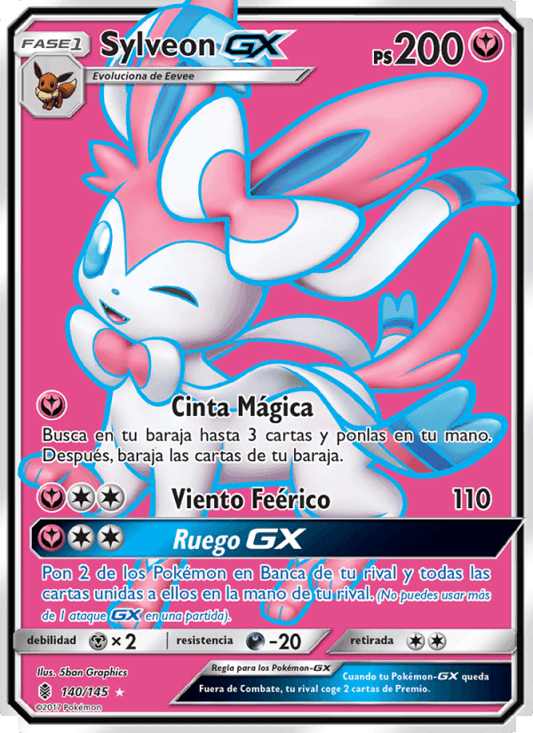 Sylveon GX, carta 140 de Albor de Guadianes