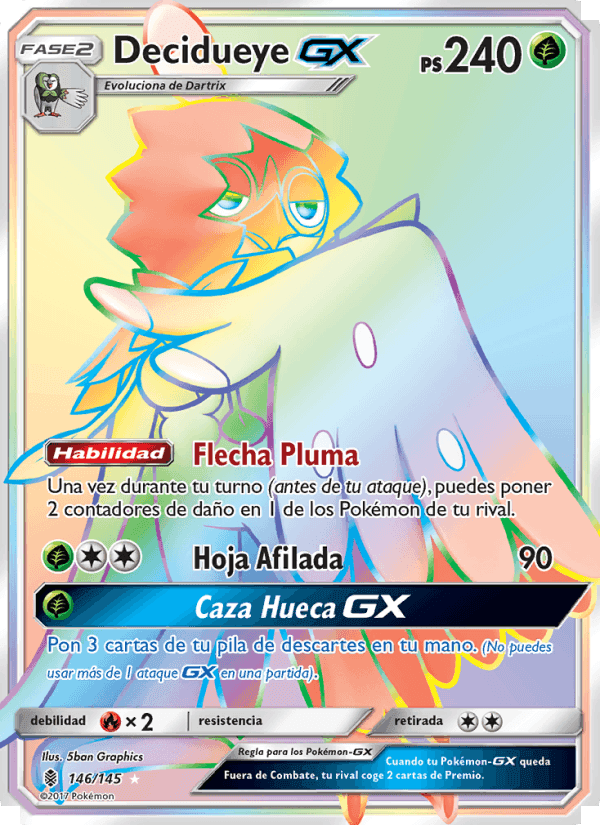 Decidueye GX, carta 146 de Albor de Guadianes