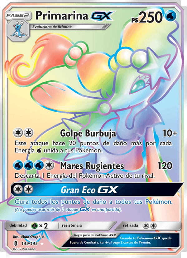 Primarina GX, card 149 from Albor de Guadianes