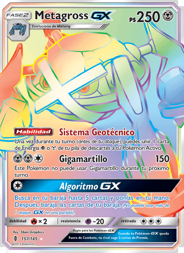 Metagross GX, carta 157 di Albor de Guadianes