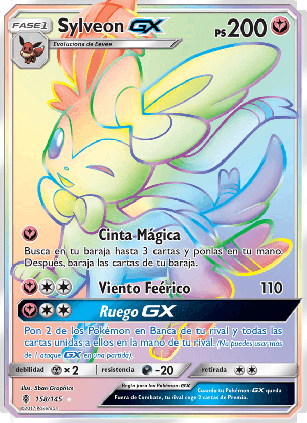 Sylveon GX, carta 158 de Albor de Guadianes