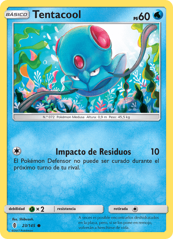 Tentacool, carta 23 de Albor de Guadianes