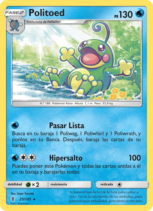 Politoed, carta 25 de Albor de Guadianes