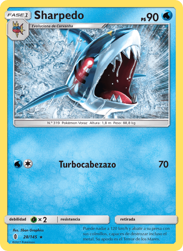 Sharpedo, carta 28 di Albor de Guadianes
