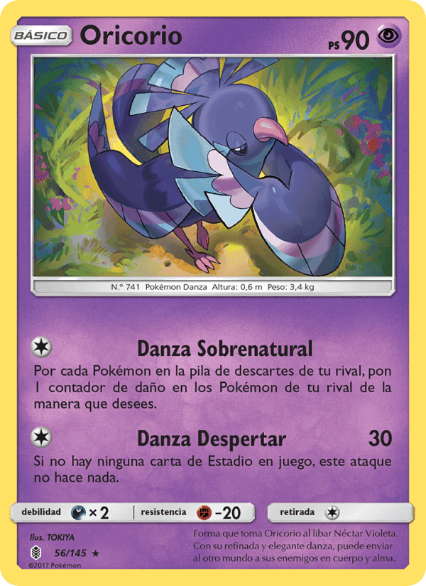Oricorio, carta 56 de Albor de Guadianes