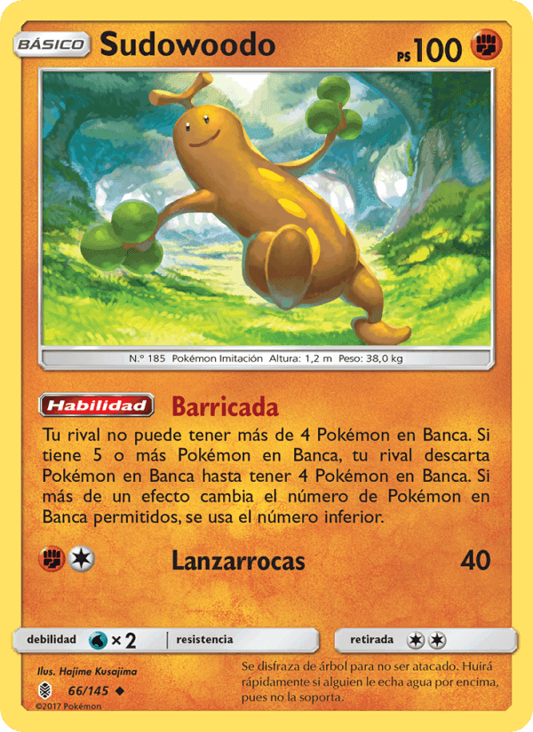 Sudowoodo, card 66 from Albor de Guadianes