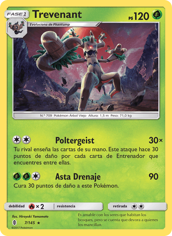 Trevenant, card 7 from Albor de Guadianes