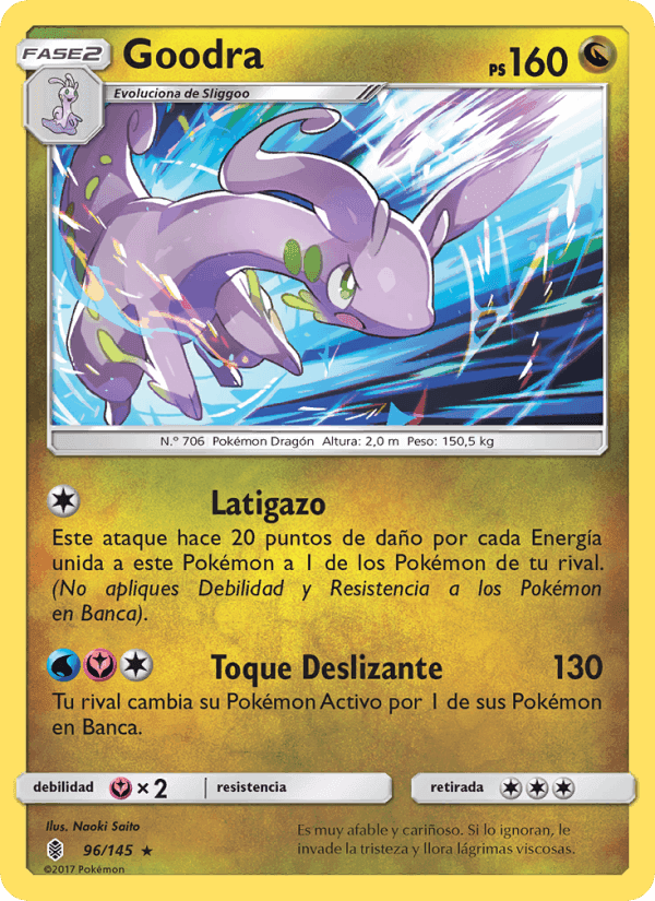 Goodra, card 96 from Albor de Guadianes
