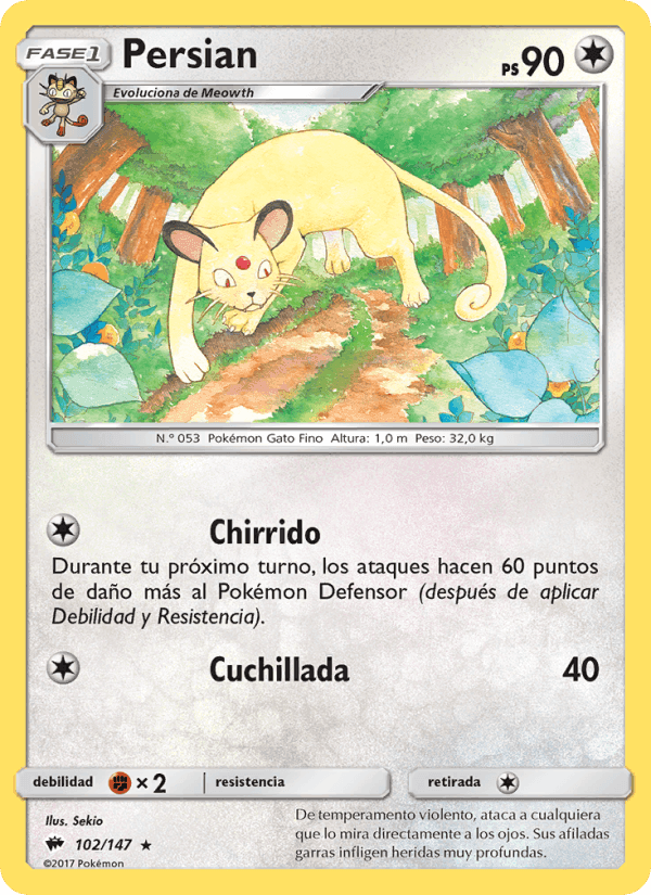 Persian, carta 102 de Sombras Ardientes