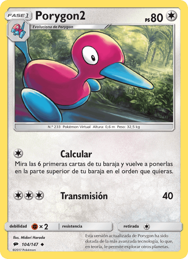 Porygon2, card 104 from Sombras Ardientes