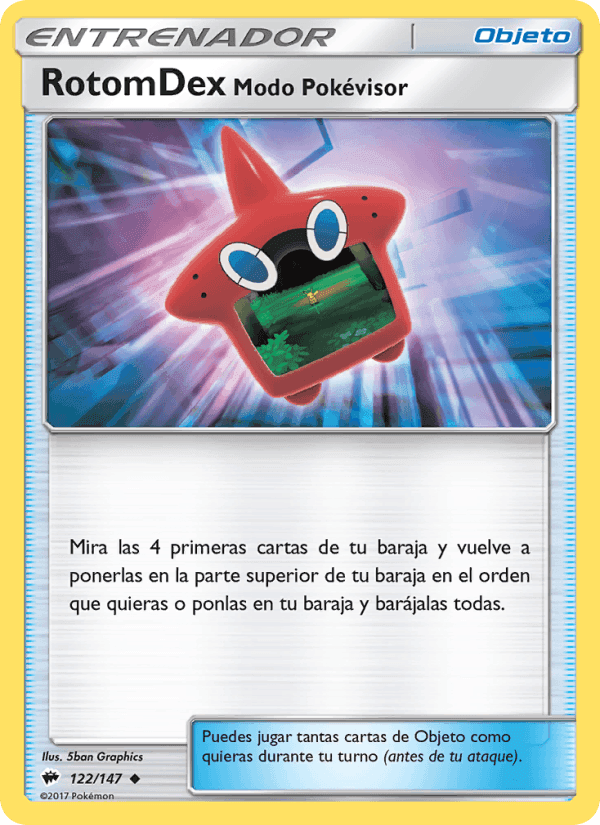 RotomDex Modo Pokévisor, carte 122 de Sombras Ardientes
