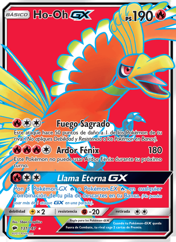 Ho-Oh GX, carta 131 de Sombras Ardientes