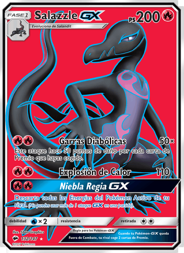Salazzle GX, card 132 from Sombras Ardientes