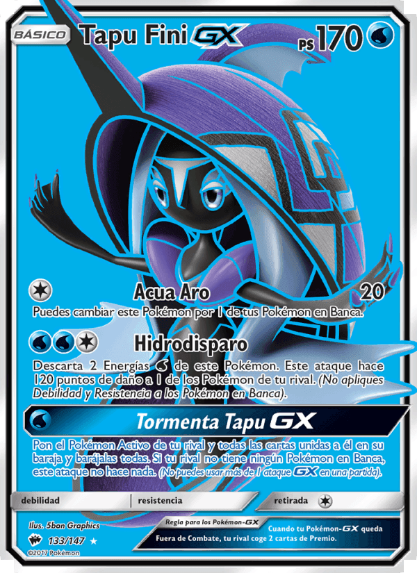 Tapu Fini GX, card 133 from Sombras Ardientes