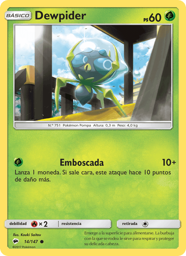 Dewpider, card 14 from Sombras Ardientes