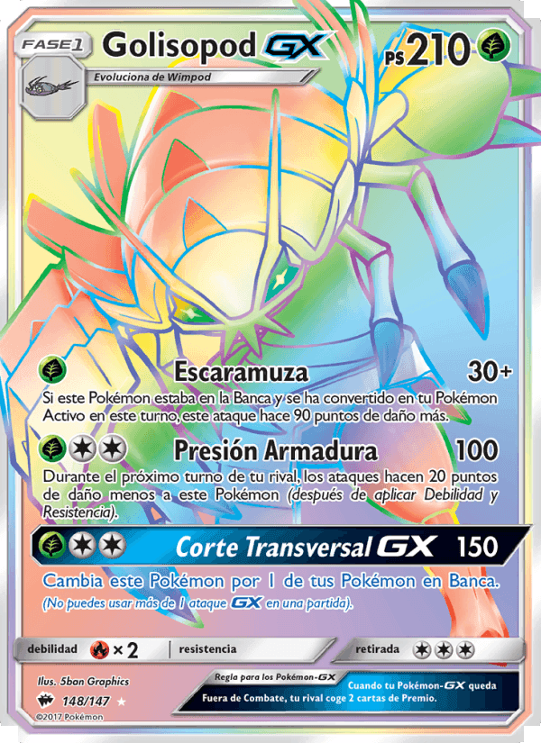 Golisopod GX, carta 148 di Sombras Ardientes