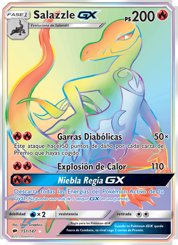 Salazzle GX, card 151 from Sombras Ardientes