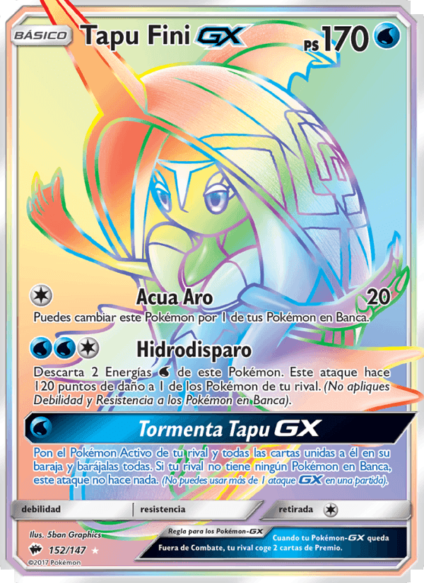 Tapu Fini GX, carta 152 de Sombras Ardientes