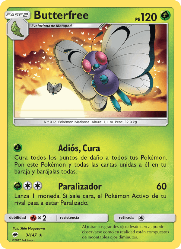 Butterfree, carta 3 de Sombras Ardientes
