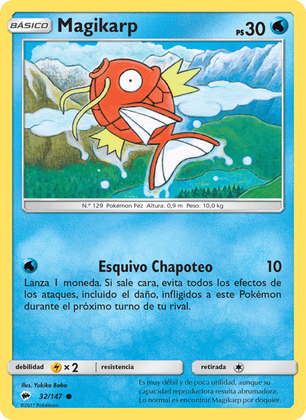 Magikarp, carta 32 de Sombras Ardientes