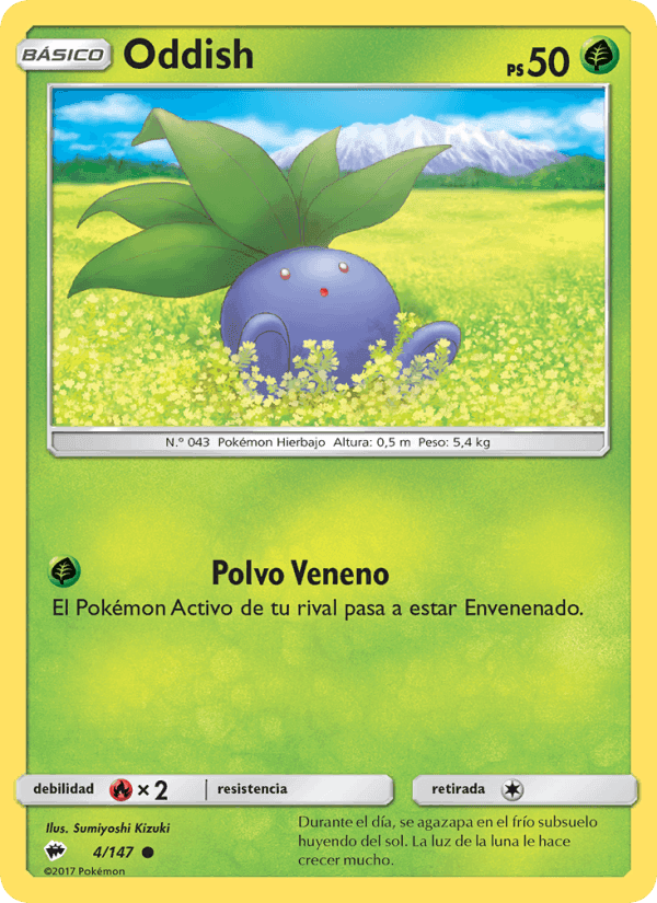 Oddish, carte 4 de Sombras Ardientes